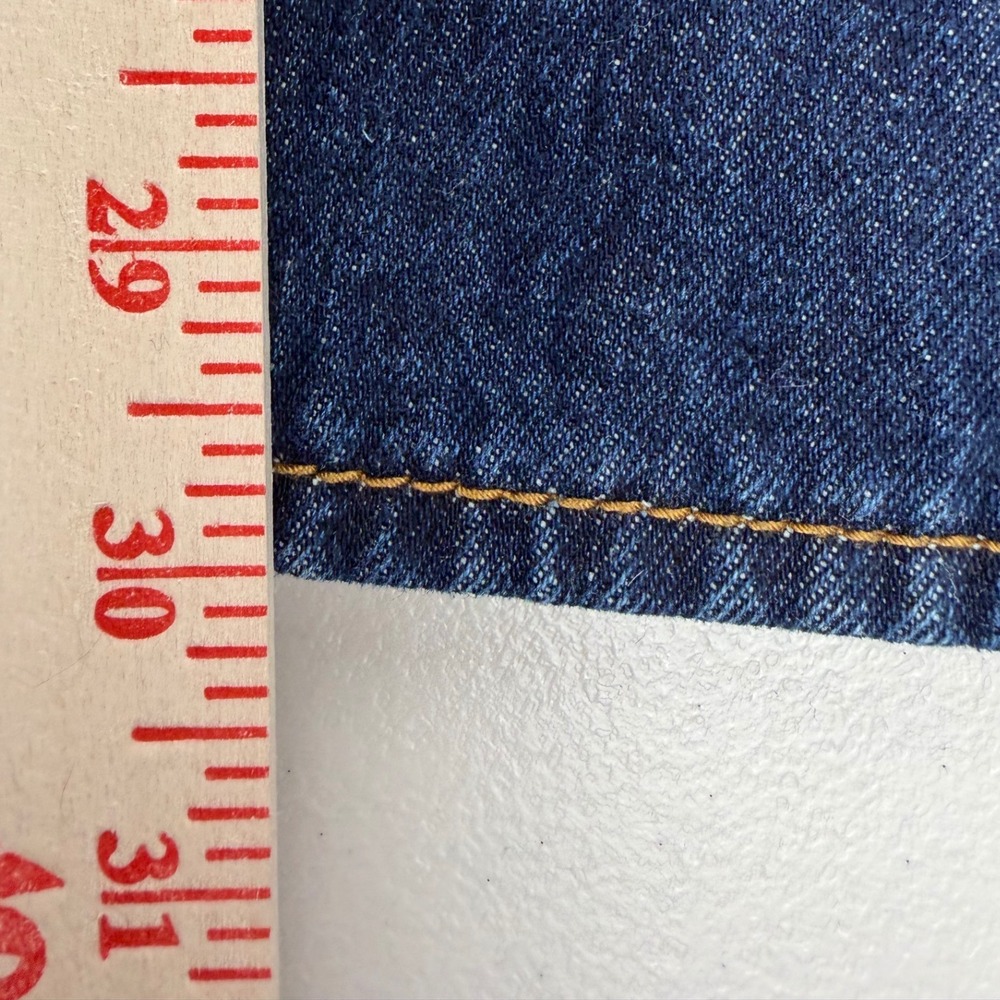Levis 501 Original Fit Jeans Mens W33 L30 Dark Wash Straight Leg Denim Blue - Picture 10 of 10